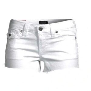 True Religion Low Rise Joey Cut-off Shorts Jeans White W28